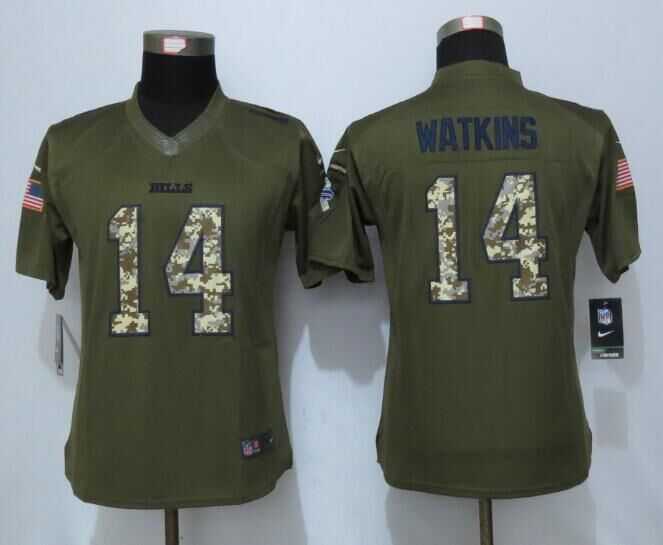 Women Limited Nike Buffalo Bills #14 Watkins Green Salute To Service Jersey,We sell and wholesale Women Limited Nike Buffalo Bills #14 Watkins Green Salute To Service Jersey on line form chian!